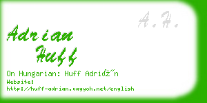 adrian huff business card